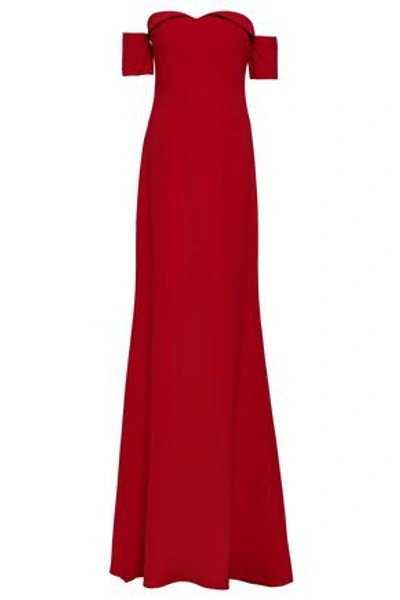 Safiyaa Woman Off-the-shoulder Crepe Gown Claret