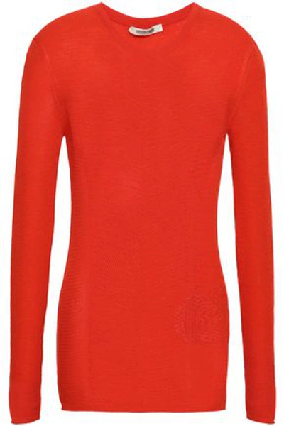 Roberto Cavalli Woman Wool And Cashmere-blend Top Red