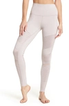 Alo Yoga High Waist Moto Leggings In Lavendercloud/ Glossy