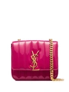 Saint Laurent Pink Vicky Small Patent Leather Shoulder Bag