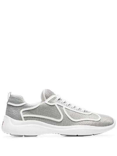 Prada New Americas Sneaker In Silver