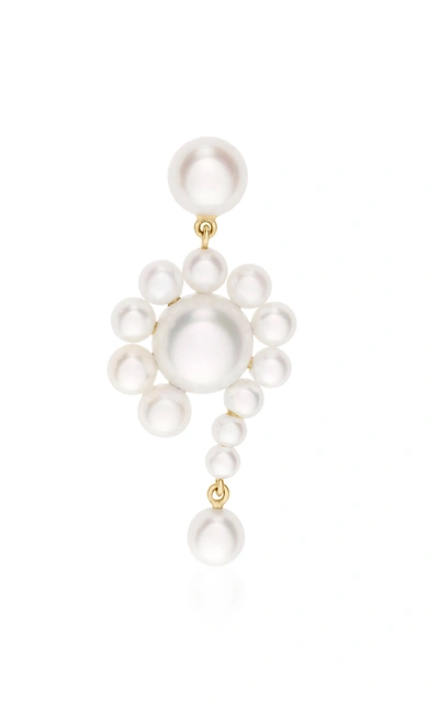 Sophie Bille Brahe Grand Escargot Perle 14k Gold And Pearl Single Earring In White