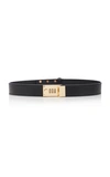 Brandon Maxwell Lock-embellished Faux-leather Belt In Black