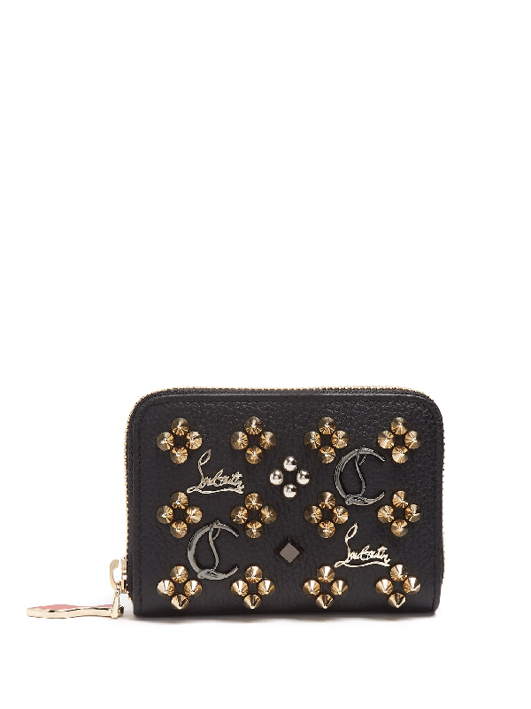 Christian Louboutin Panettone Logo-detail Studded Leather Coin Purse In ...