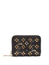 Christian Louboutin Panettone Studded Leather Coin Wallet In Black Multi