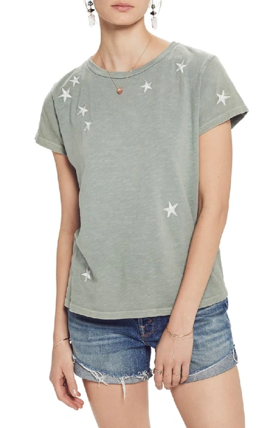 Mother The Boxy Goodie Goodie Star Tee In Army