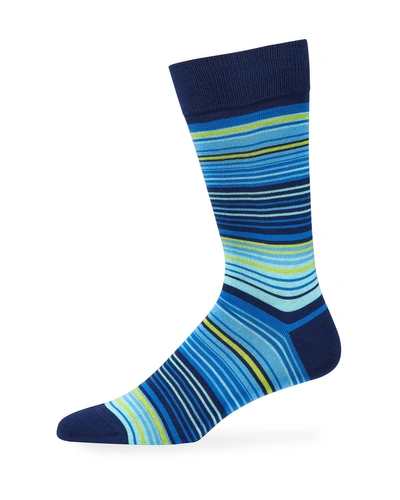 Paul Smith Men's Morrie Stripe Socks In Blue