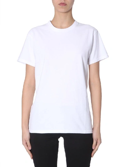 Helmut Lang Round Neck T-shirt In Bianco