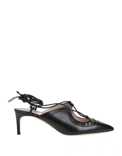 Pollini Woman Mules & Clogs Black Size 10 Calfskin