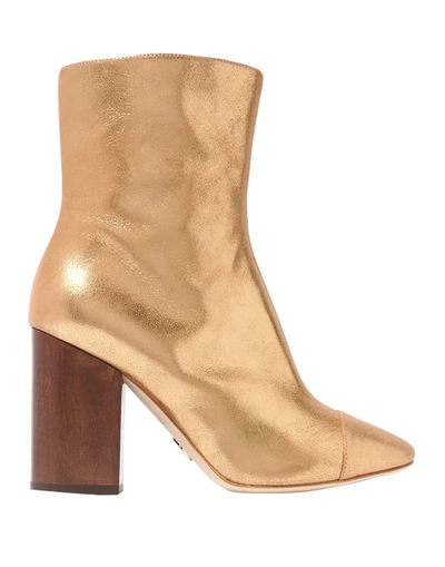 Brother Vellies Ankle Boots In Gold