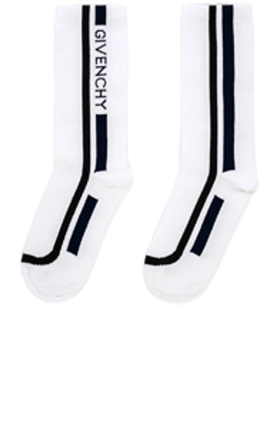 Givenchy Moto Biker Socks In White