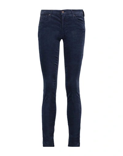 7 For All Mankind Casual Pants In Dark Blue