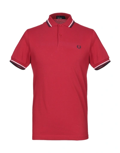 Fred Perry Polo Shirts In Red
