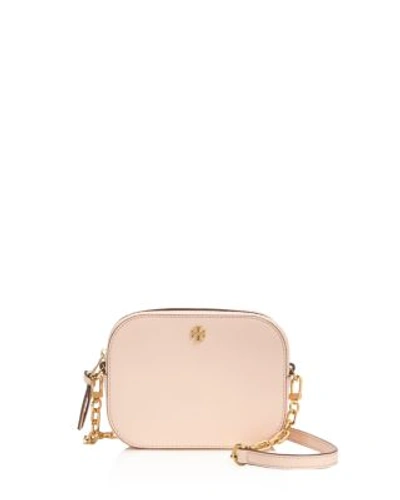 Tory Burch Robinson Saffiano Leather Round Crossbody Bag In Pale