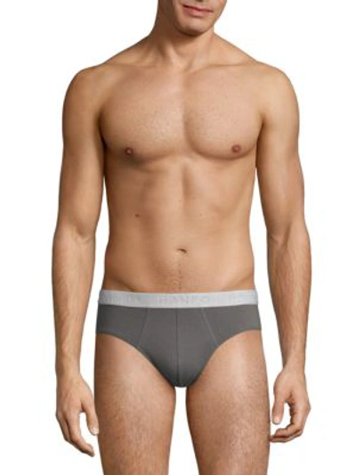 Hanro Men's Cotton Essentials 2-pack Briefs In Concrete