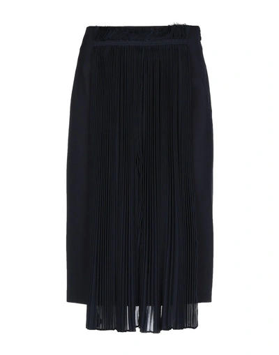 Maison Margiela Knee Length Skirt In Dark Blue
