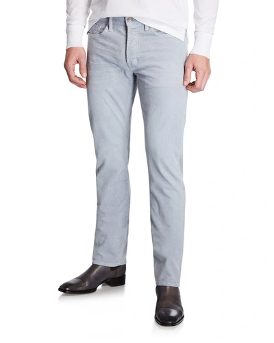 Tom Ford Men's 5-pocket Straight-leg Corduroy Pants In Gray