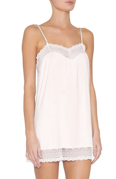 Eberjey Lucie Sweetie Lace-trim Chemise In White