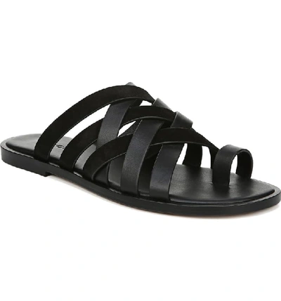 Vince Women's Piers Leather & Suede Strappy Slide Sandals In Black