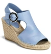 Via Spiga Women's Nolan Espadrille Wedge Heel Sandals In Dusk Blue Leather