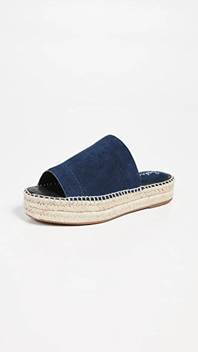 Splendid Women s Thaddeus Espadrille Slide Sandals In Navy Suede