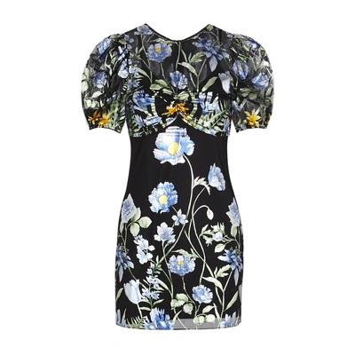 Alice Mccall Black Foil-print Tulle Mini Dress | ModeSens