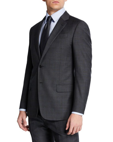 Armani Collezioni Emporio Armani Virgin Wool Regular Fit Suit In Gray ...