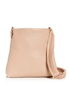 Callista Iconic Slim Messenger Leather Shoulder Bag In Lotus Dusk