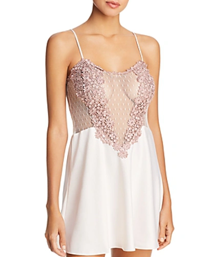 Flora Nikrooz Showstopper Charmeuse Chemise In Pink Cloud