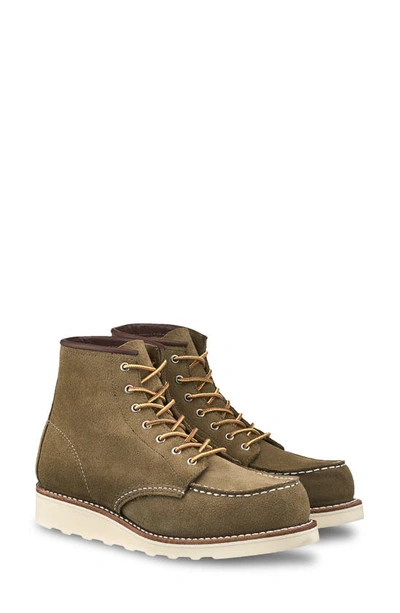 Red Wing 6-inch Moc Boot In Olive Mohave Leather