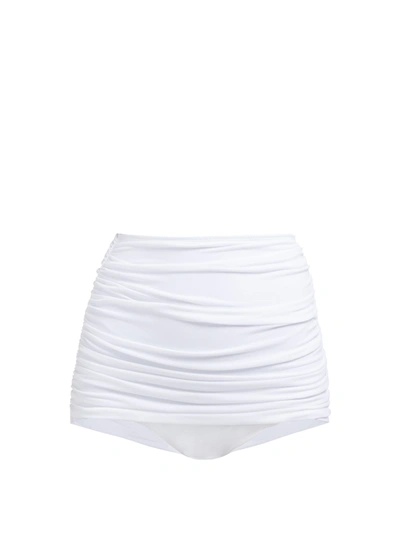 Norma Kamali Bill High-rise Bikini Briefs In White