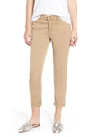 Ag Caden Crop Twill Trousers In Sulfur Toasted