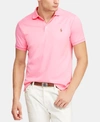 Polo Ralph Lauren Men's Custom Slim Fit Soft Touch Cotton Polo, Created For Macy's In Harbor Pink