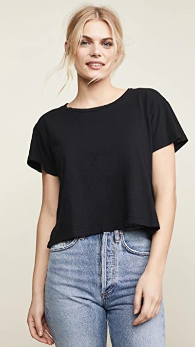 Lna Essential Shaden Crew Neck Tee In Black