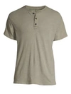 Rag & Bone Cotton Henley In Oak