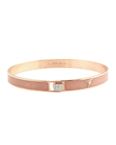 Alessa Jewelry Spectrum 18k Rose Gold Paint & Diamond Bangle, Pink