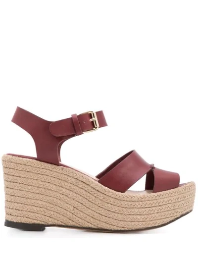 Tila March Tahoe Wedge Sandals In Red