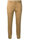 Dondup Skinny Cropped Chinos In Neutrals
