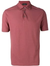 Zanone Short Sleeved Polo Shirt In Red
