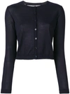 Red Valentino Cropped Cardigan In Blue