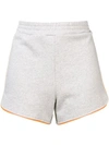 Kenzo Logo Print Track Shorts In Grey