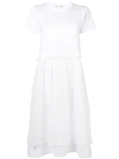 Comme Des Garcons Girl Layered T-shirt Dress In White