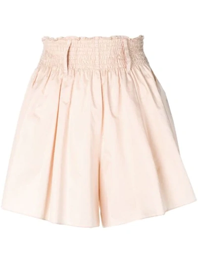 Forte Forte High Waisted Shorts In Neutrals