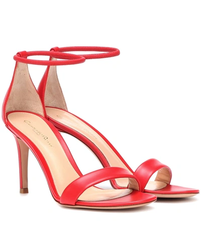 Gianvito Rossi Asia 85 Leather Sandals In Red