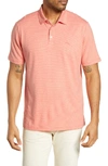 Tommy Bahama Pacific Shore Polo In Dubarry Coral Heather