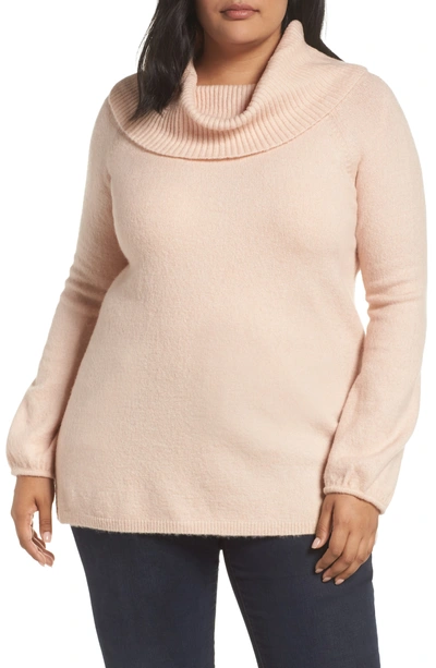 Single Thread Convertible Neck Sweater In Peach Whip