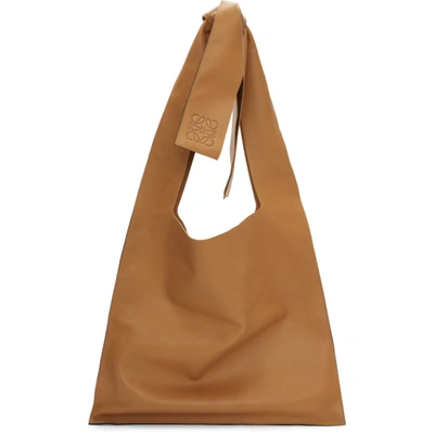 Loewe Tan Bow Tote In 3649 Carame