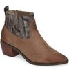 Band Of Gypsies Borderline Bootie In Taupe Faux Suede