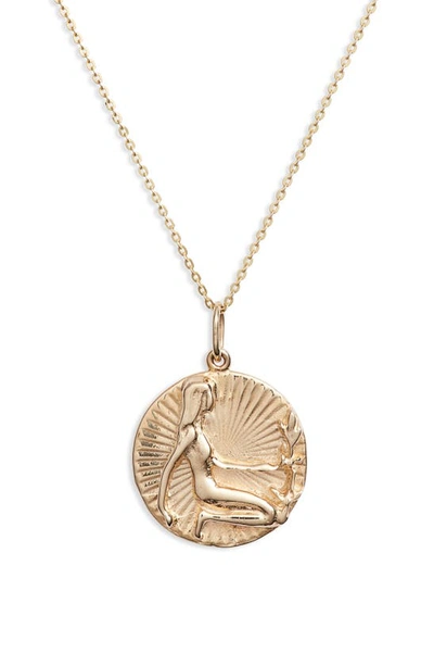 Loren Stewart Daughter Of Eve Curb Chain Pendant Necklace In Gold