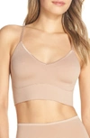 Yummie Ultralight Seamless Lace T-back Bralette In Almond W/ Lace